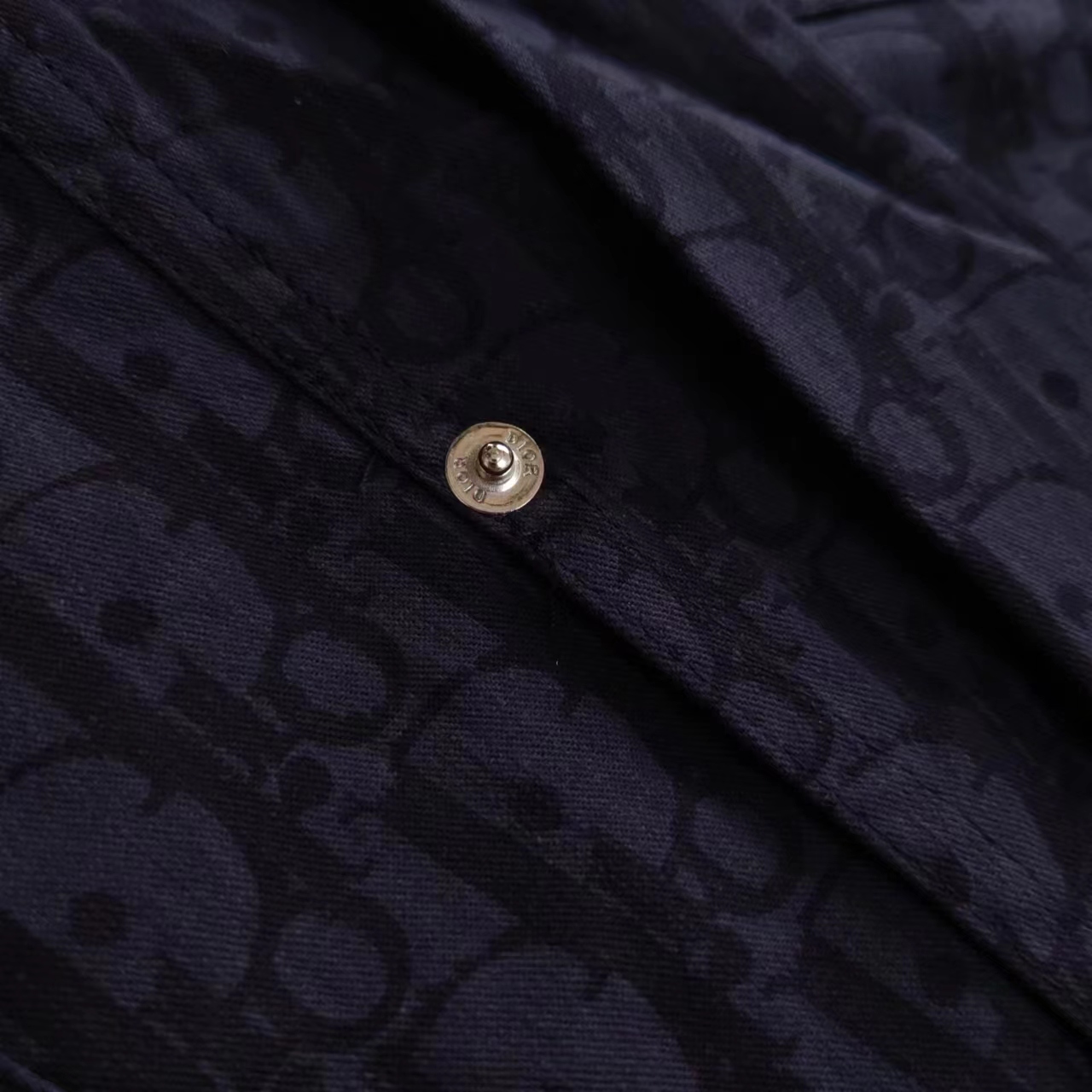 Dior/迪奥 DR字母色织满幅logo提花长袖衬衫