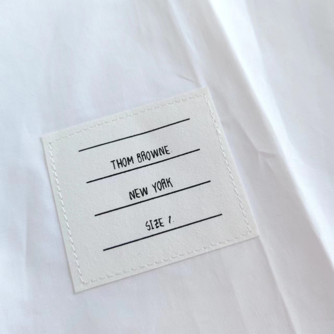 THOM BROWNE 汤姆布朗.TB衬衫府绸面料内门襟织带薄款夏季休闲衬衣