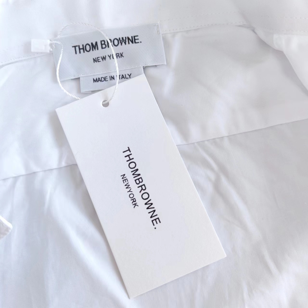 THOM BROWNE 汤姆布朗.TB衬衫府绸面料内门襟织带薄款夏季休闲衬衣