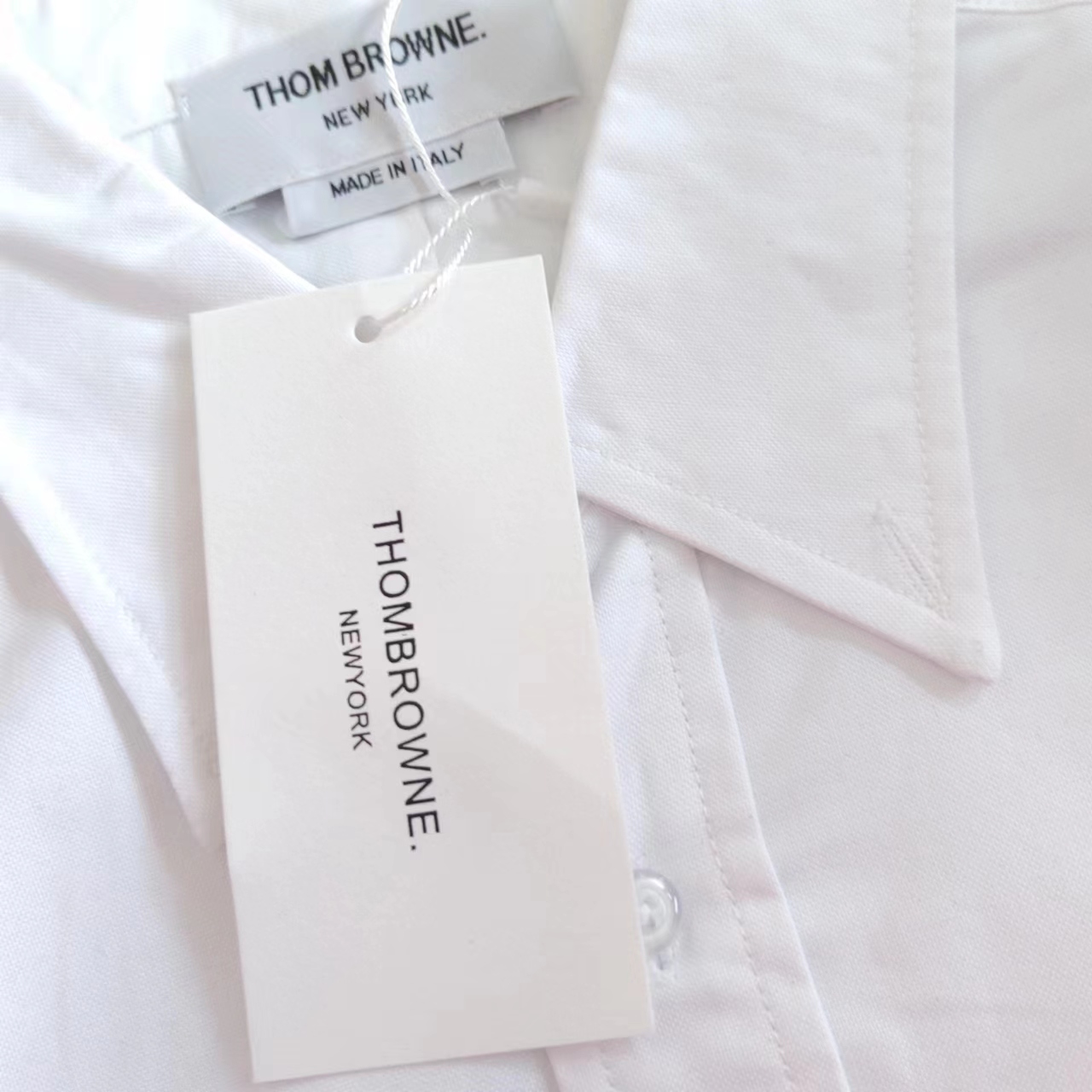 THOM BROWNE 汤姆布朗 经典TB单袖黑色织带四杠衬衫
