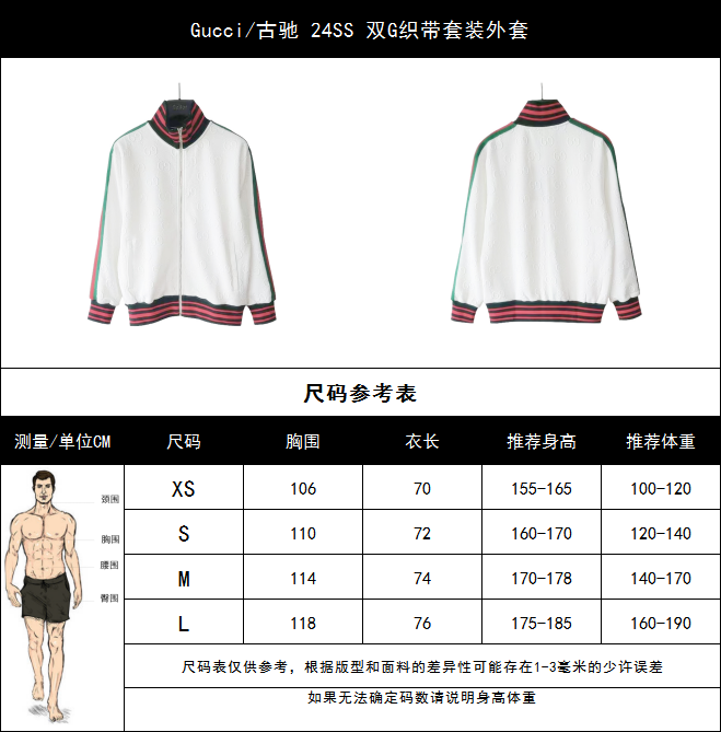 Gucci/古驰 24SS 双G织带套装外套