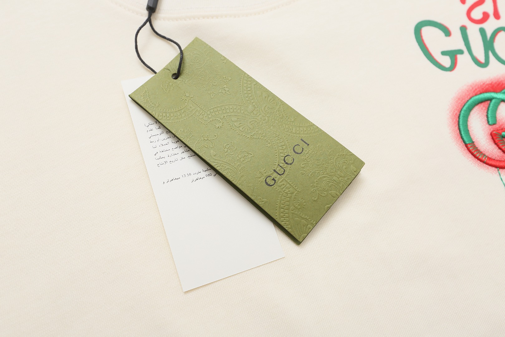 GUCCI古驰 经典罗马字母绣花短袖半袖