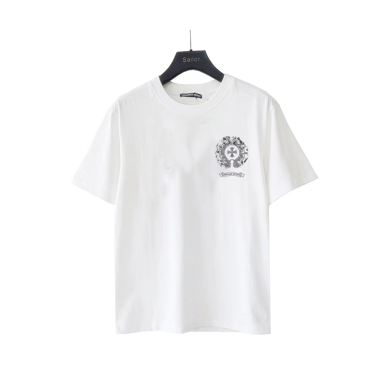 Chrome Hearts 克罗心 模糊重影马蹄刺绣短袖