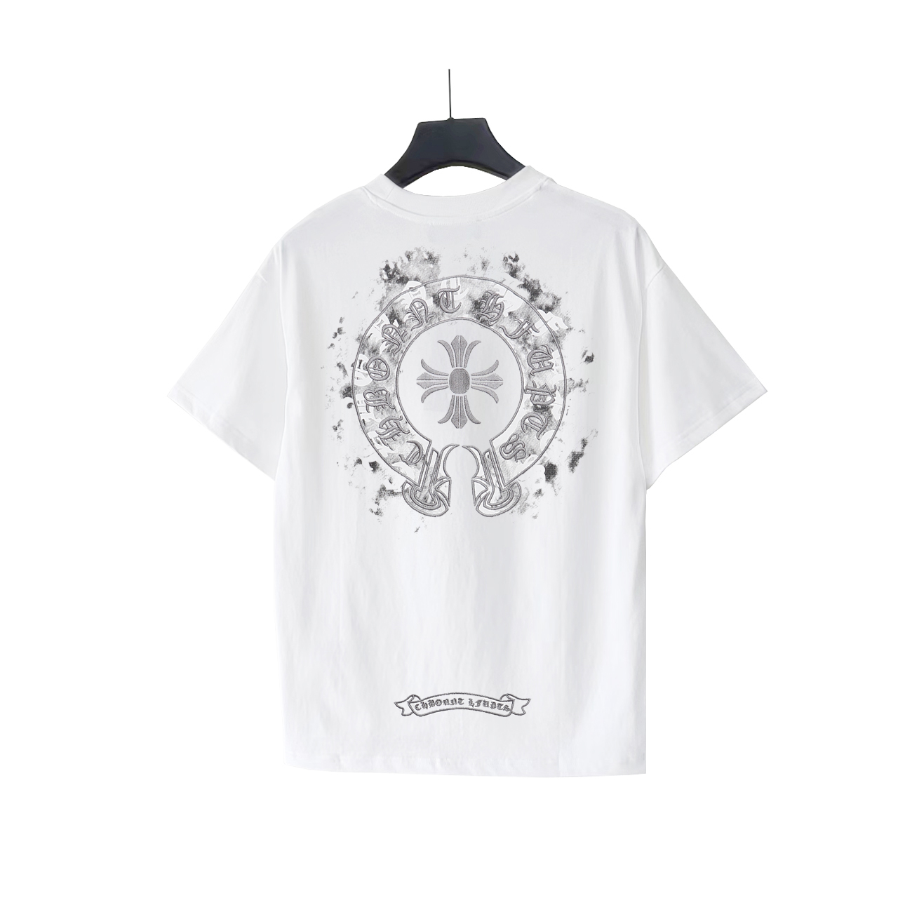 Chrome Hearts 克罗心 模糊重影马蹄刺绣短袖