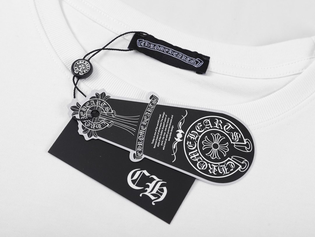 Chrome Hearts 克罗心 模糊重影马蹄刺绣短袖