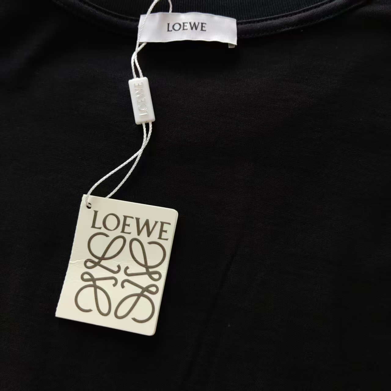 LOEWE 罗意威 拼色字母毛巾刺绣短袖