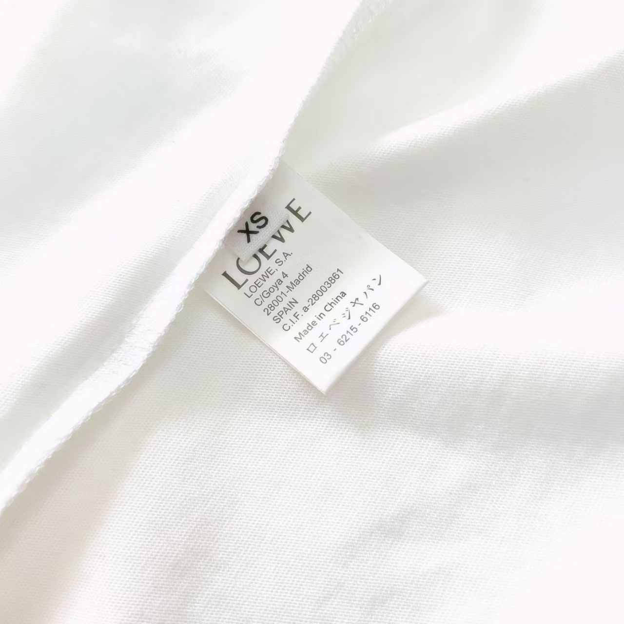 LOEWE/罗意威 胸前LOGO刺绣短袖 落肩超大版型260克纯棉刺绣