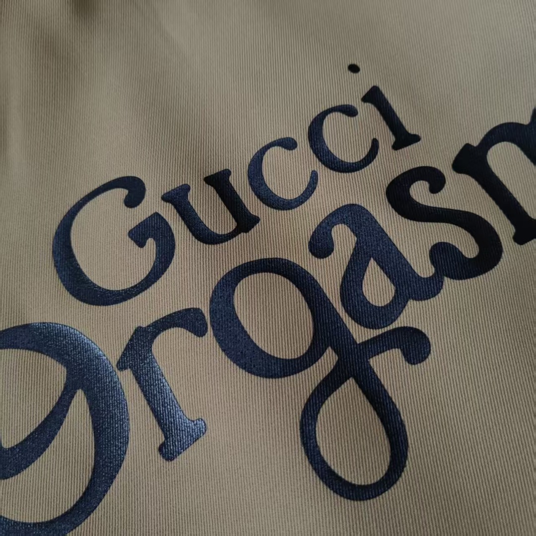 GUCCI 古驰 Original 双面穿棒球服飞行夹克外套黑/卡其 红/卡其