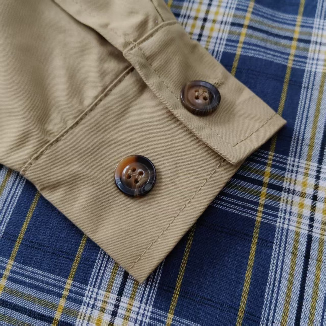 Ralph Lauren 拉夫劳伦 经典小标刺绣灯芯绒拼接翻领夹克外套 卡其 黑色