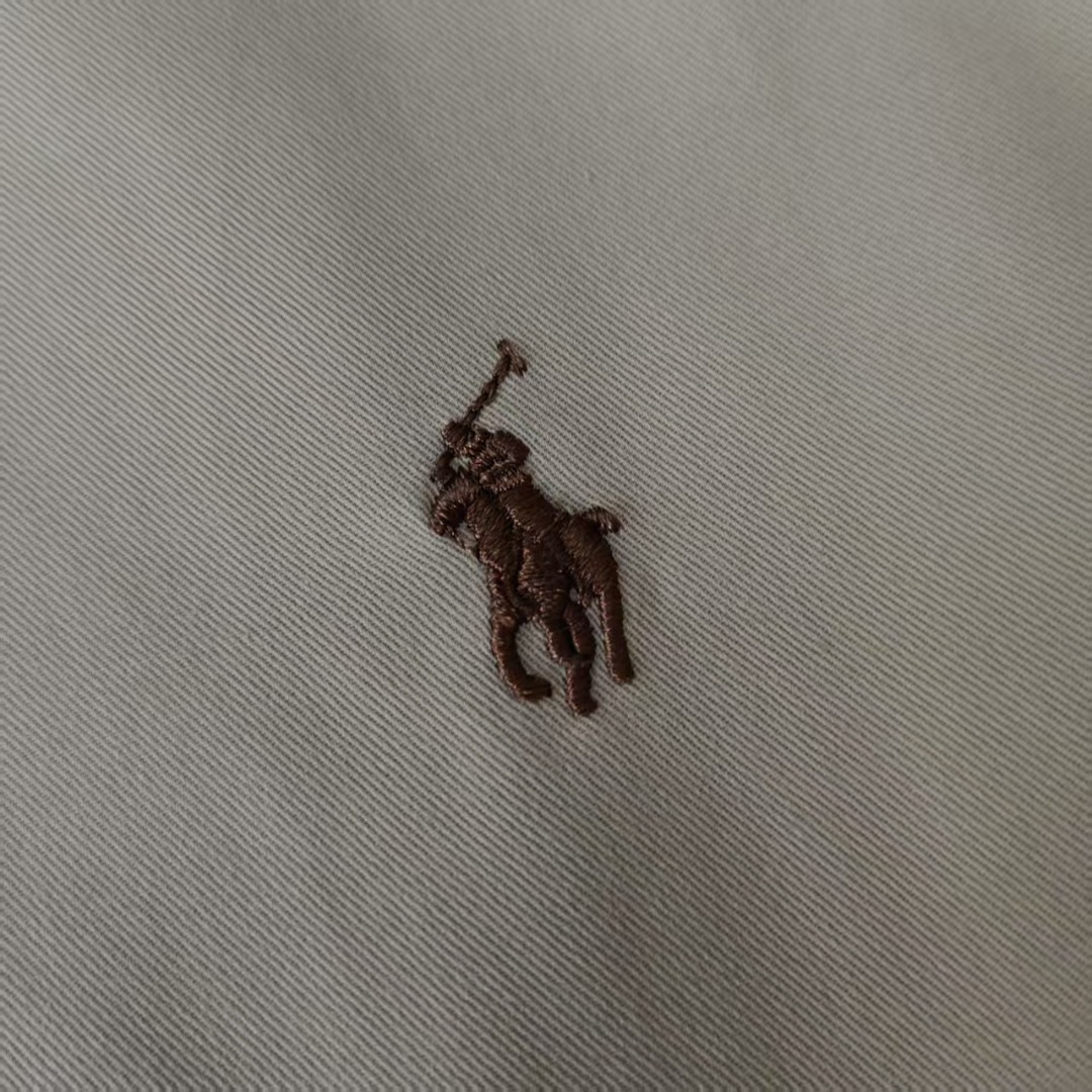 Ralph Lauren 拉夫劳伦 经典小标刺绣灯芯绒拼接翻领夹克外套 卡其 黑色