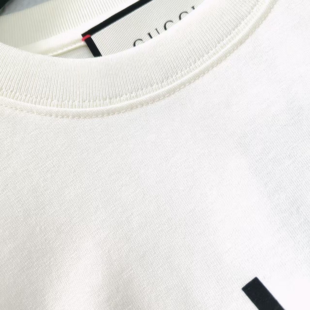 Gucci /古驰 麻花条纹印花短袖T恤