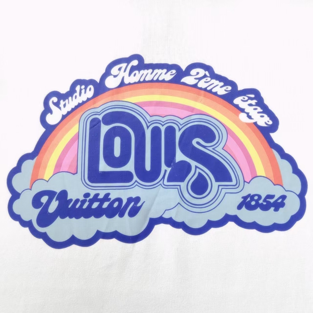 Louis Vuitton路易威登 彩虹印花圆领短袖