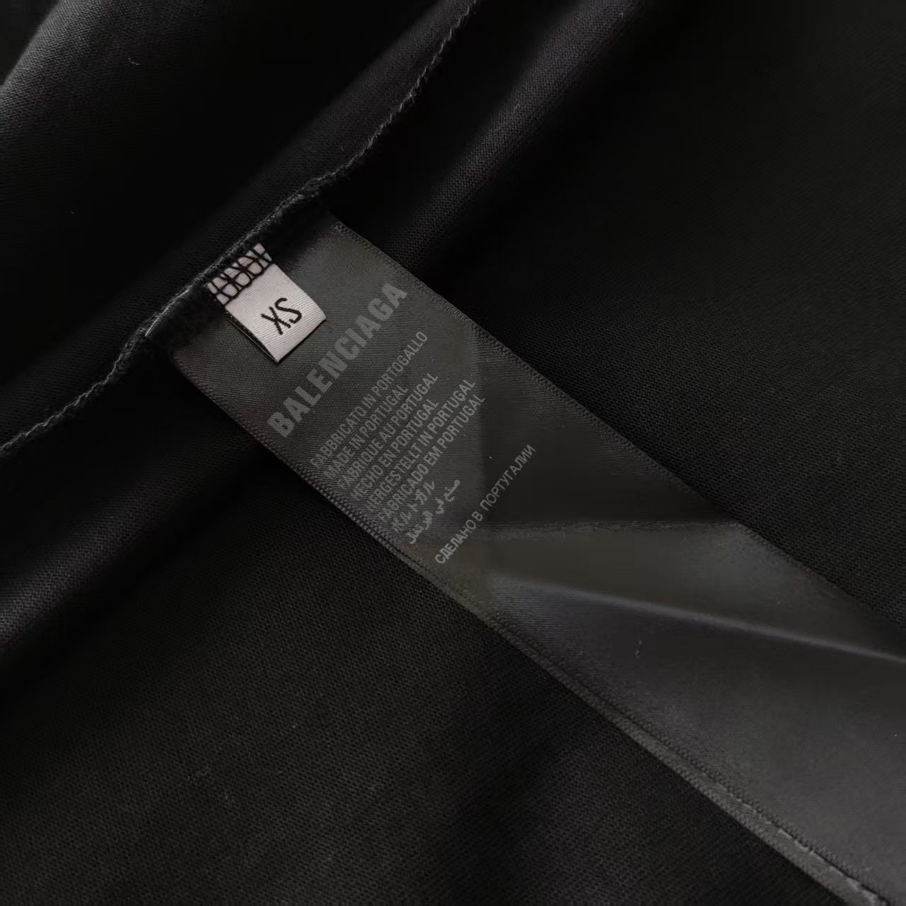 巴黎世家 Balenciaga基础双圈烫钻短袖 经典背后烫钻字母