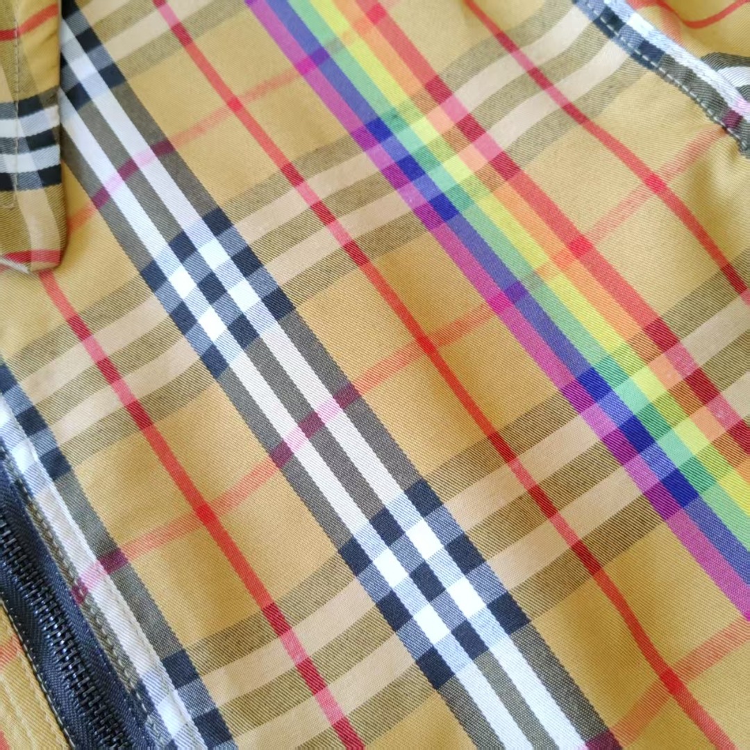 BURBERRY/巴宝莉 经典内里彩虹格纹双面穿夹克外套