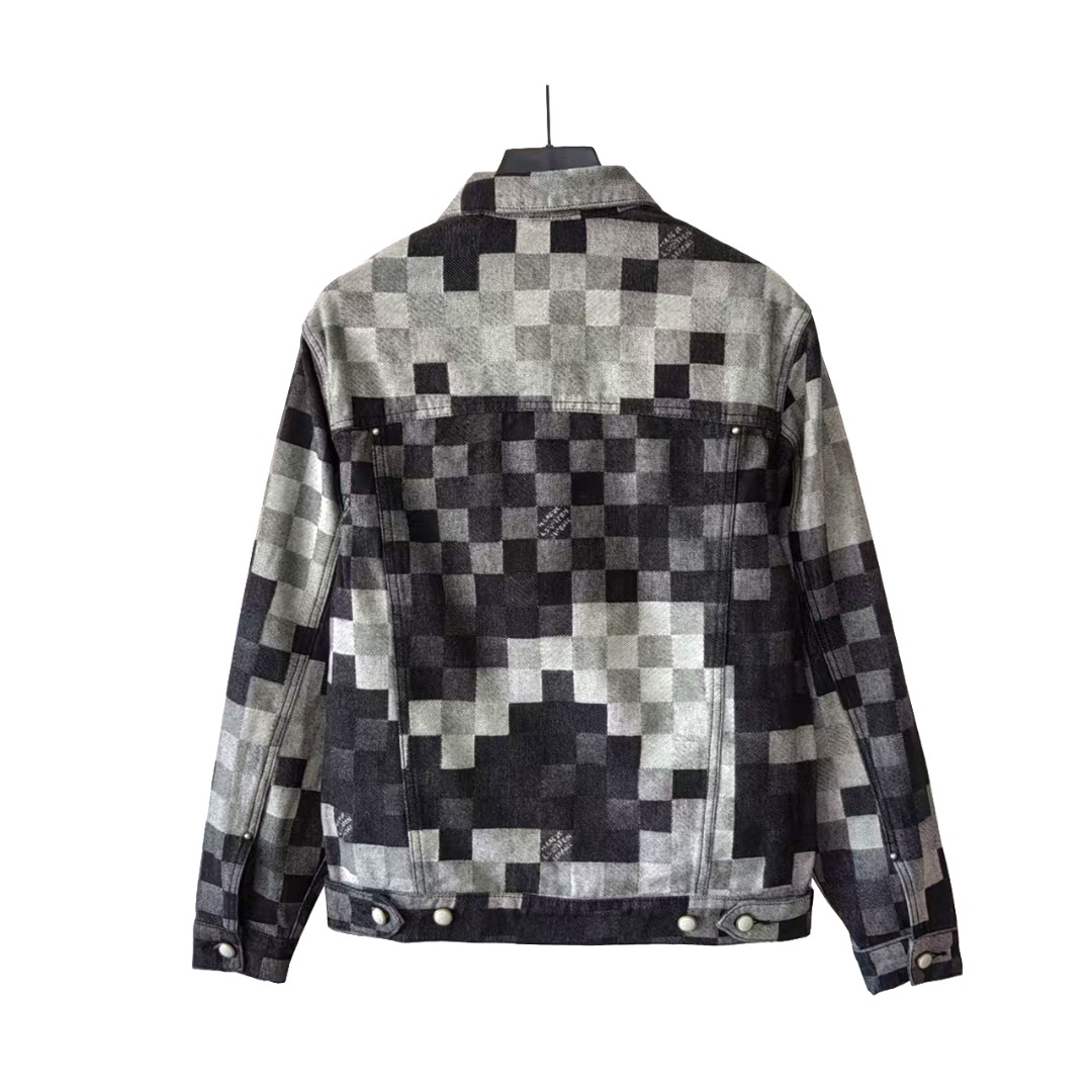 Louis Vuitton/路易威登 马赛克菲董联名秋冬牛仔外套