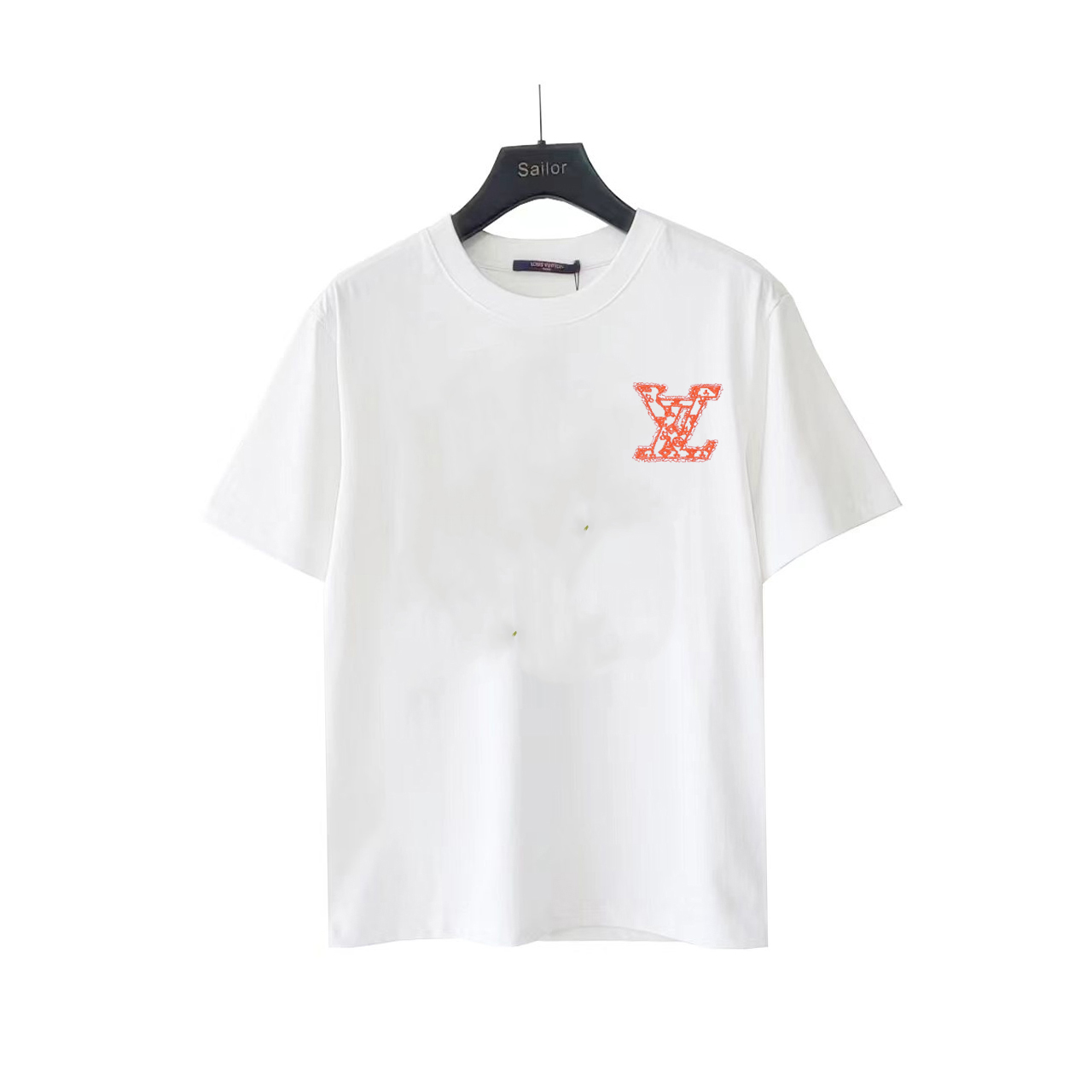 LOUIS VUITTON/路易威登 橙标刺绣圆领短袖