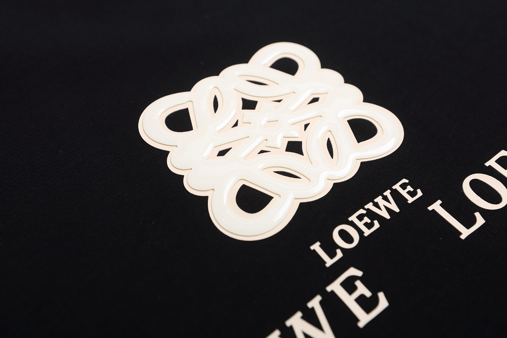 Loewe/罗意威 硅胶印字母Logo短袖T恤 黑色 白色