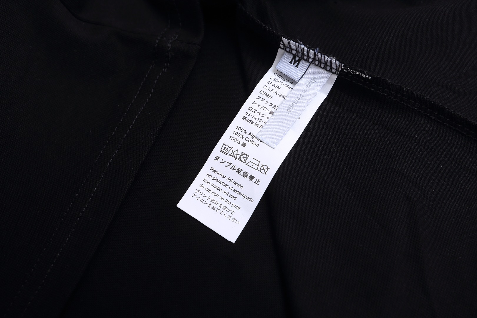 Loewe/罗意威 硅胶印字母Logo短袖T恤 黑色 白色