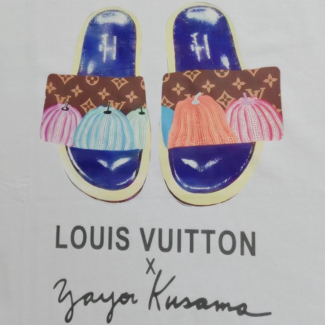 LOUIS VUITTON 路易 登威 24SS南瓜拖鞋logo印花短袖T恤