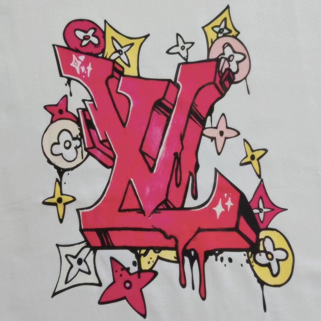 Louis Vuit*on/路易威登 24S红L八方来财logo短袖 T桖
