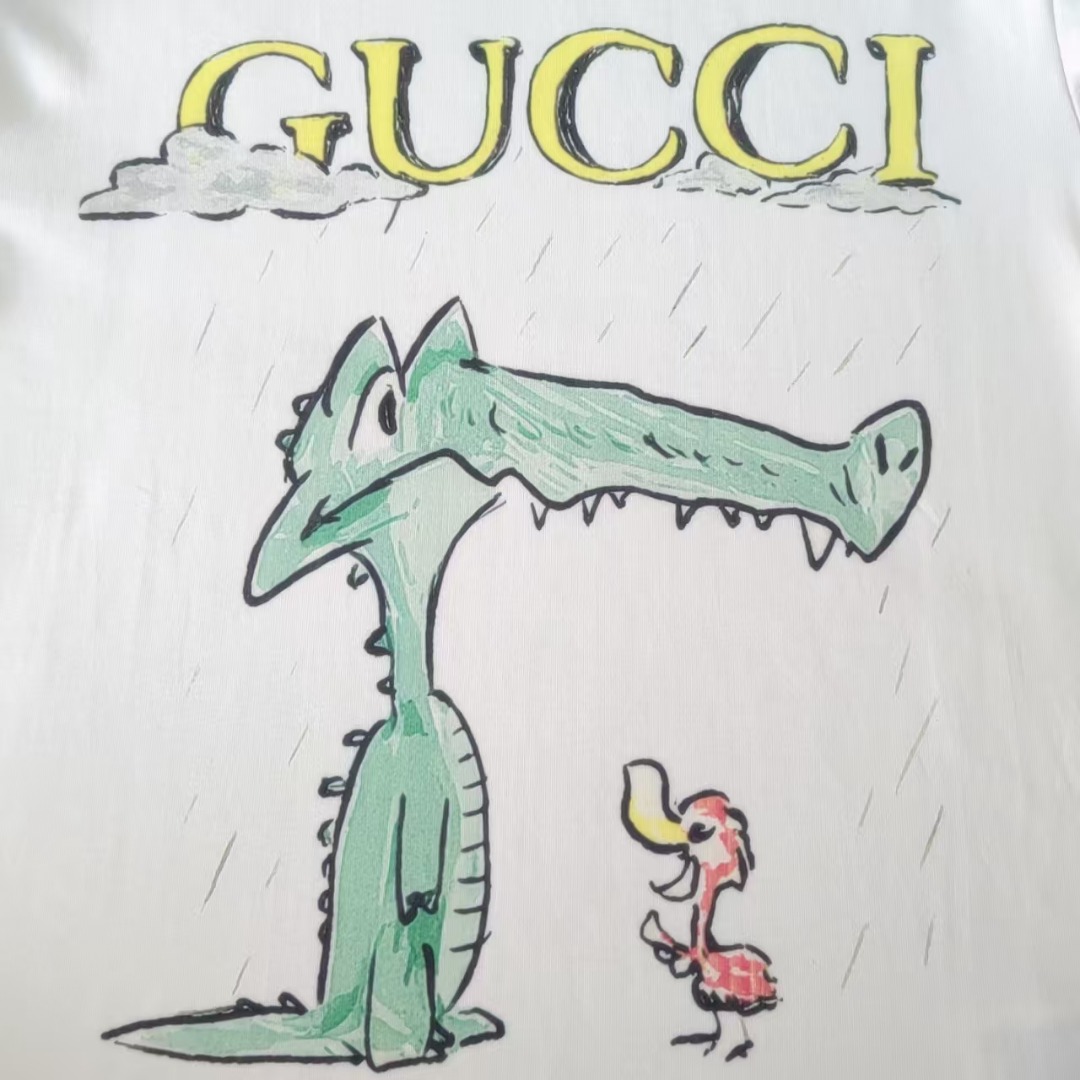 Gucci/古驰 小鸟依鳄鱼短袖T桖