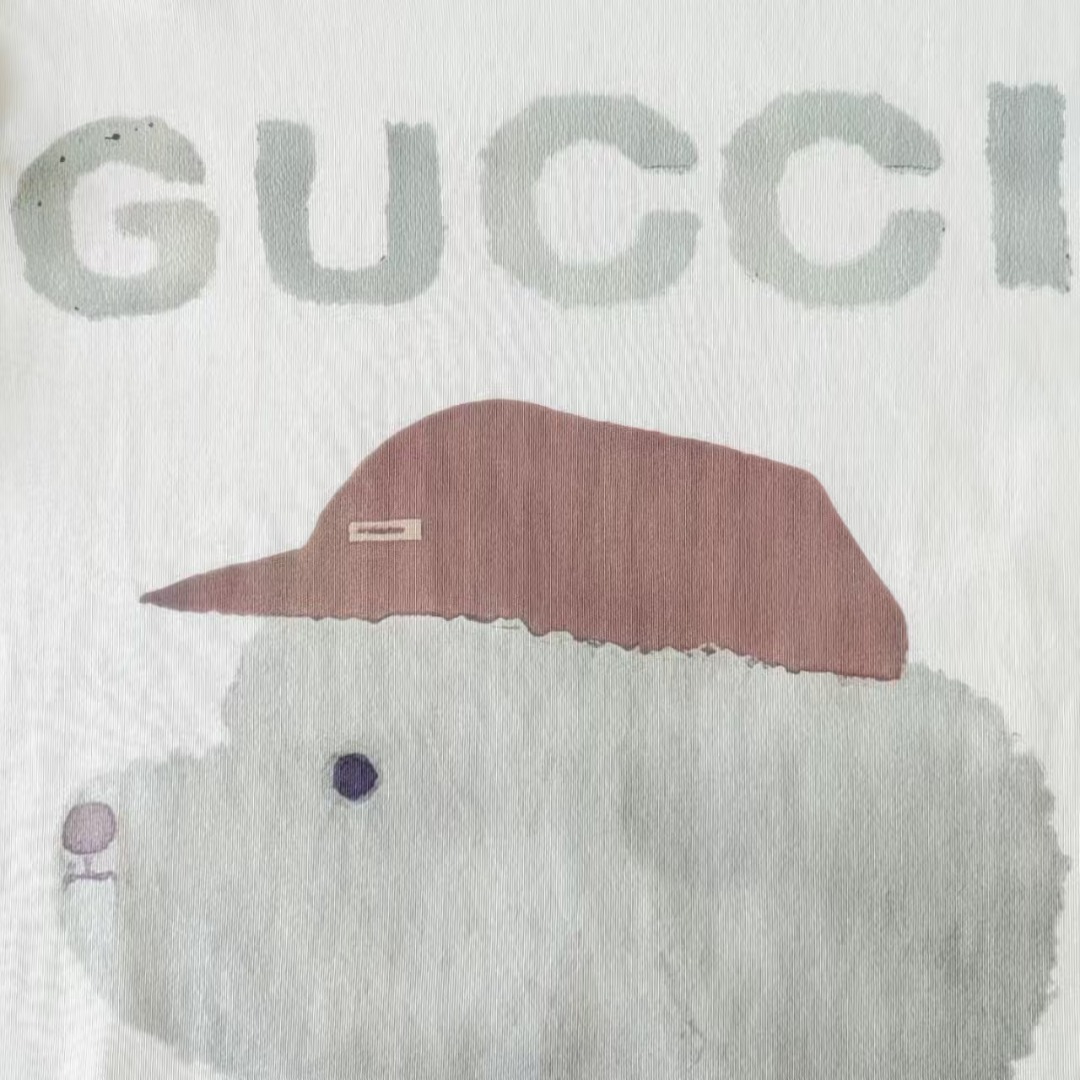 Gucci/古驰 趣味萌萌小狗系列短袖T桖