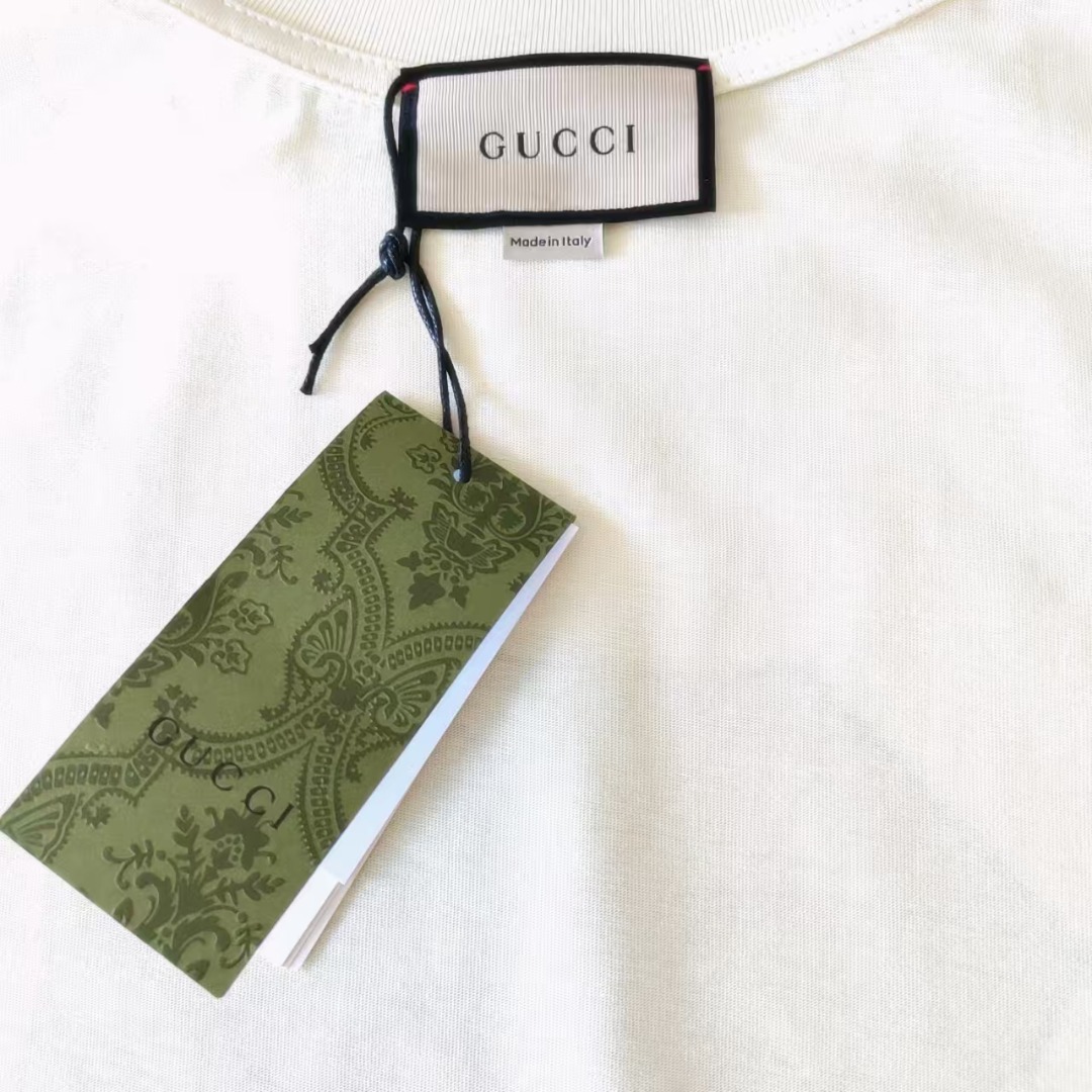 Gucci古驰 趣味卡通打伞的鸟圆领短袖