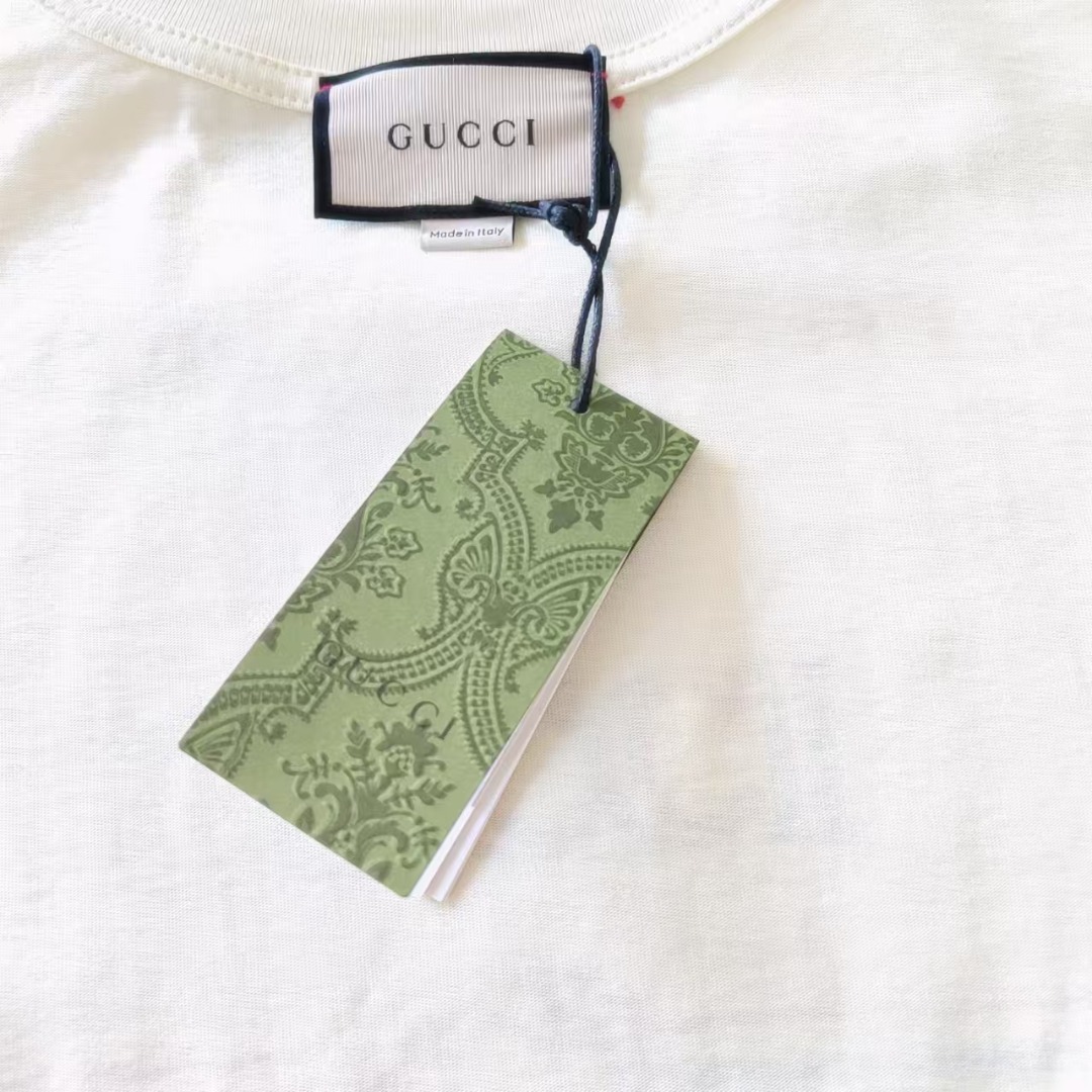 Gucci古驰 彩色条纹logo圆领短袖