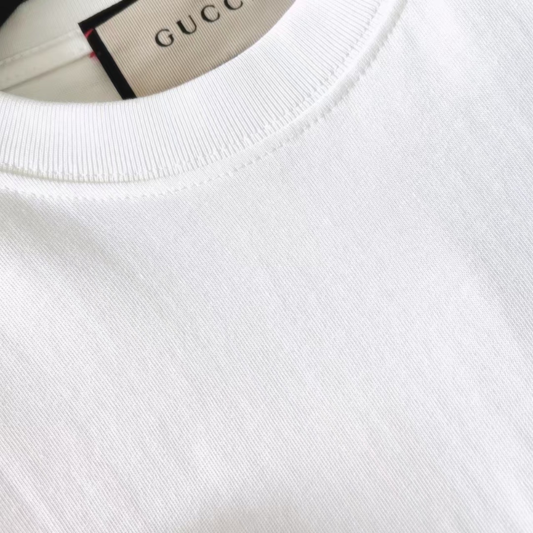 Gucci古驰 趣味卡带贝雷帽的小狗圆领短袖
