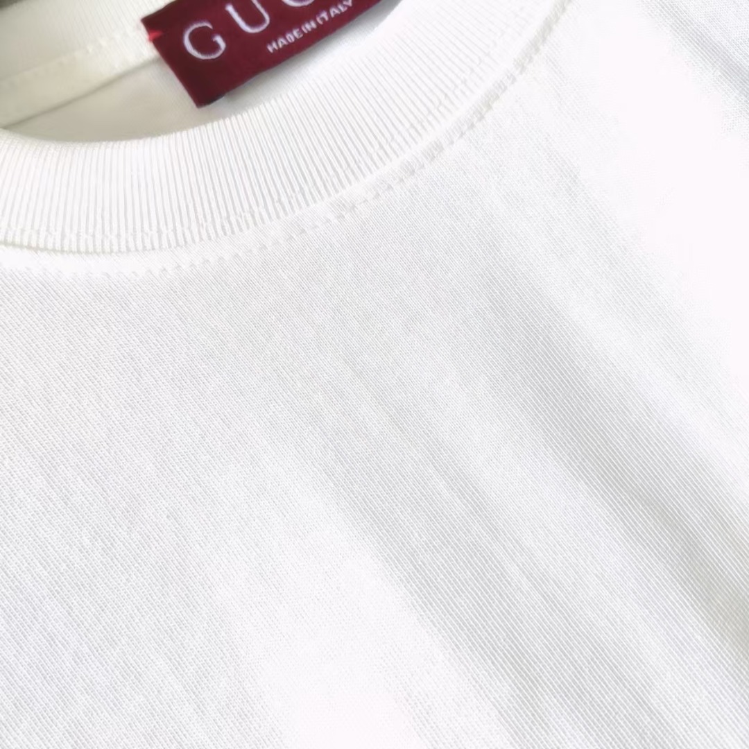Gucci/古驰 红花蜻蜓logo印花短袖