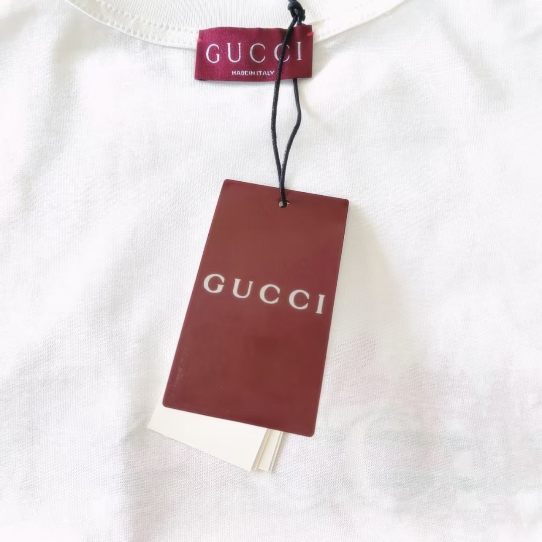 Gucci/古驰 红花蜻蜓logo印花短袖