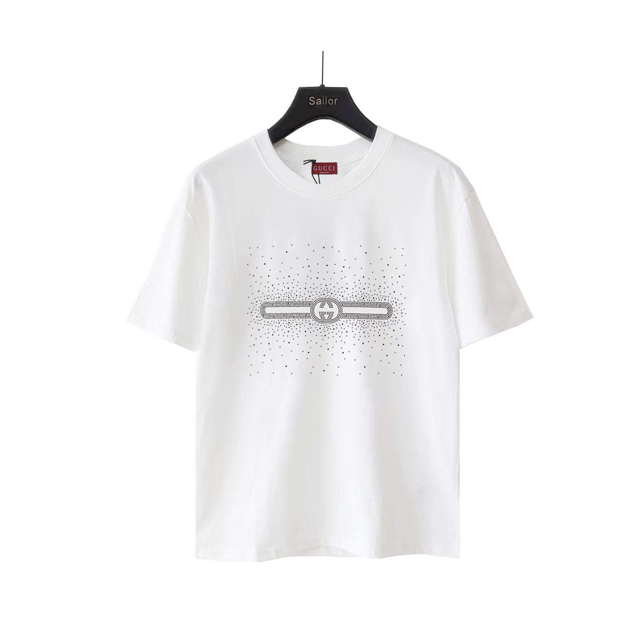 Gucci/古驰 满天星烫钻logo短袖