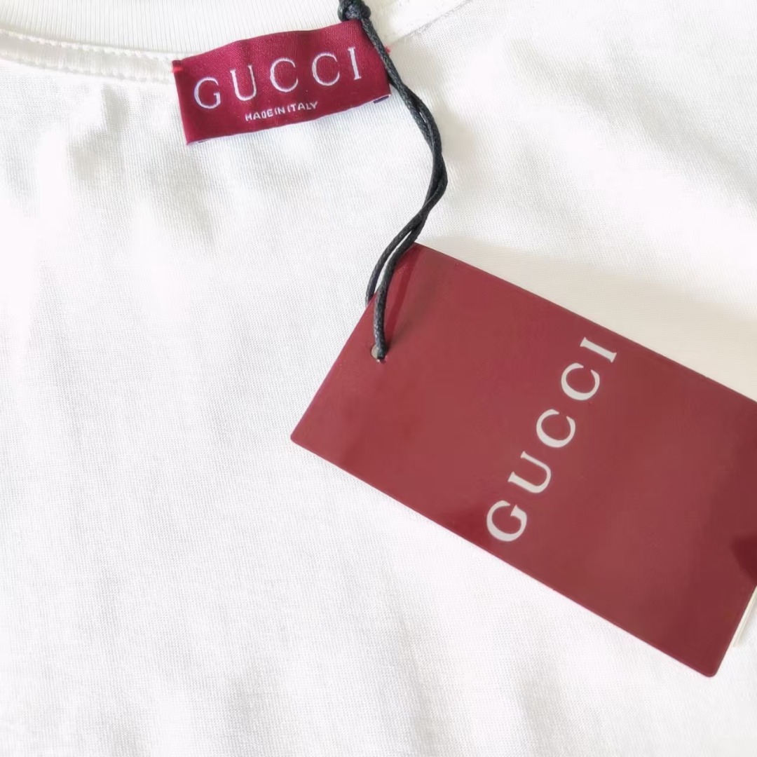 Gucci/古驰 新能源电池logo印花圆领T恤
