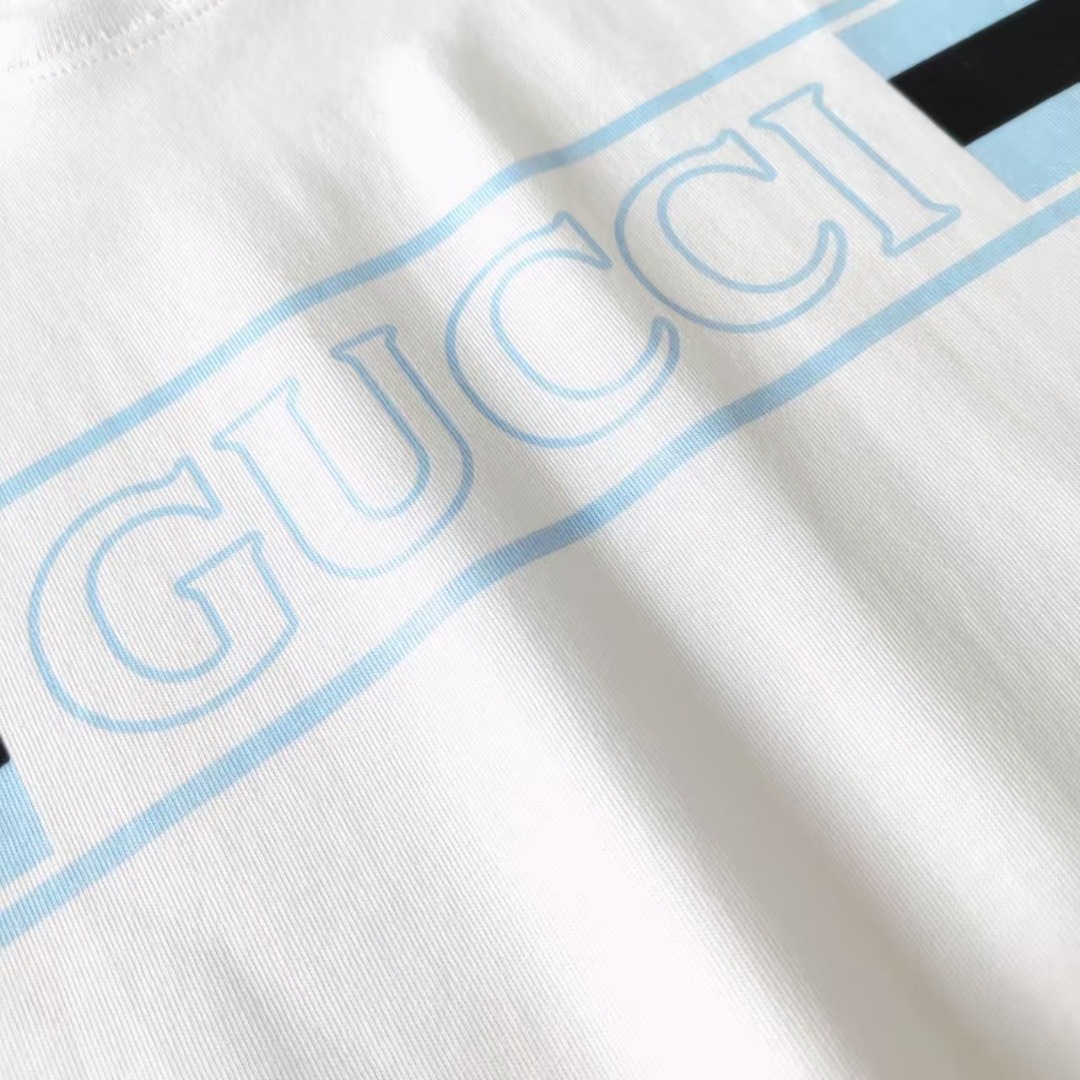Gucci/古驰 新能源电池logo印花圆领T恤