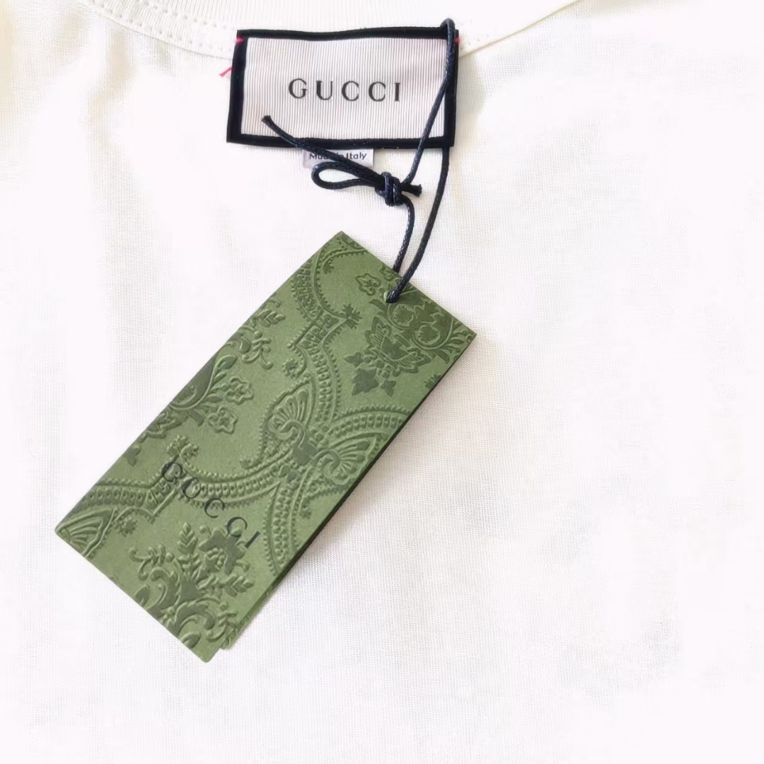 Gucci古驰 趣味卡通布娃娃狗和熊领短袖