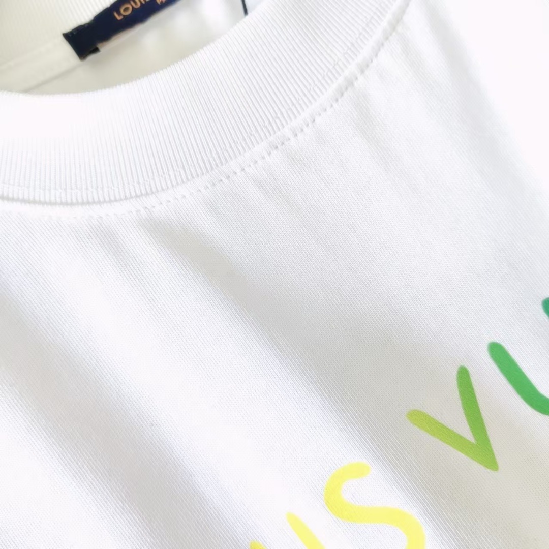 Louis Vuit*on/路易威登 直喷彩印字母短袖