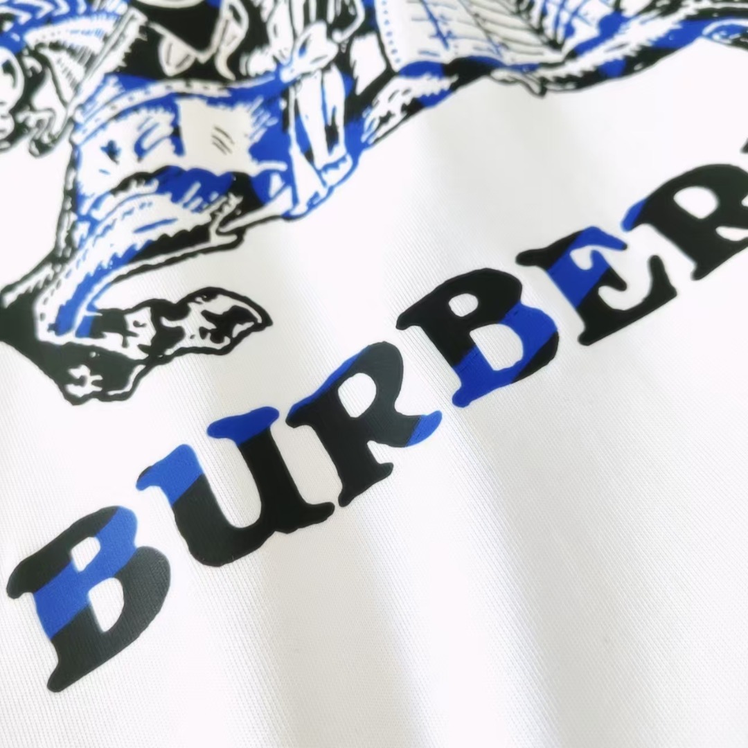 BURBERRY 巴宝莉 新款蓝黑战马短袖T恤