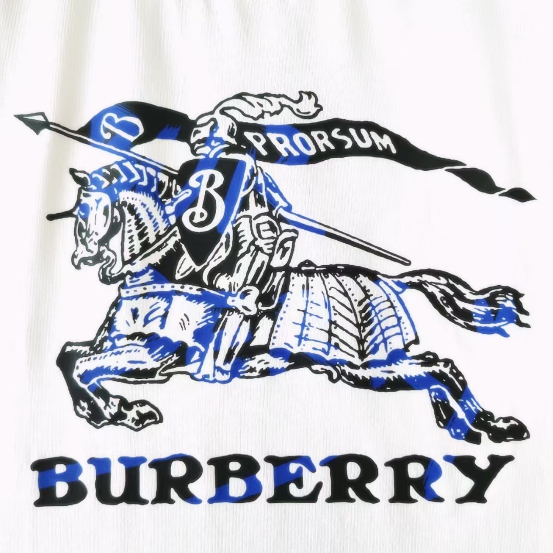BURBERRY 巴宝莉 新款蓝黑战马短袖T恤