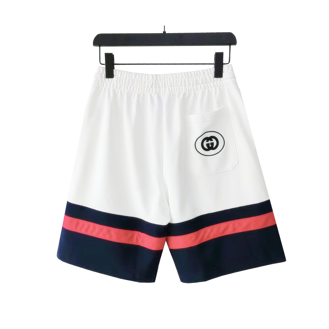 Gucci/古驰 双色拼接刺绣logo标识短裤 五分裤