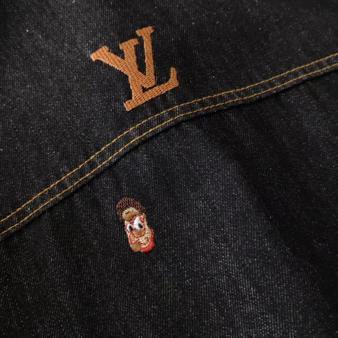 Louis vuitton 路易威登 丹宁水洗动漫刺绣刺绣牛仔衬衫外套