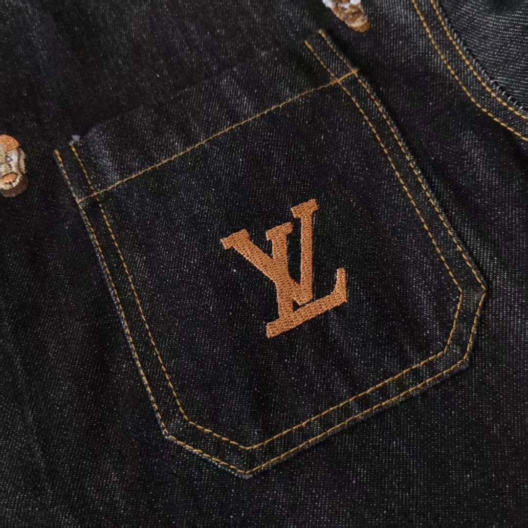 Louis vuitton 路易威登 丹宁水洗动漫刺绣刺绣牛仔衬衫外套