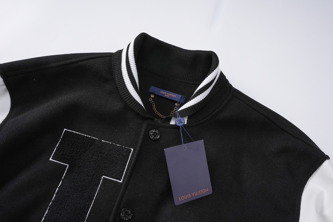 Louis Vuitton/路易威登 拼皮袖棒球服夹克外套