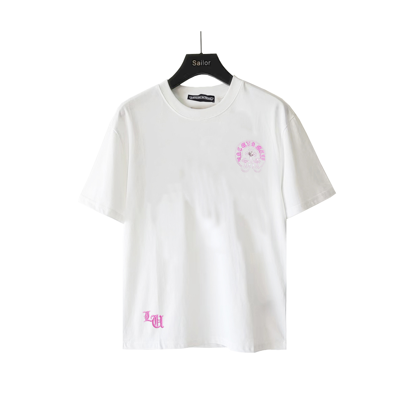 Chrome Hearts 克罗心 贴布粉马蹄刺绣短袖