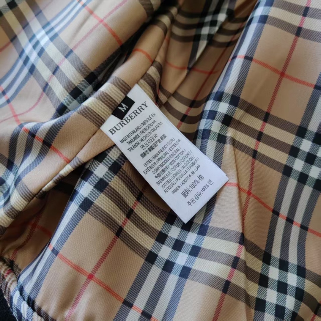 Burberry/巴宝莉 植绒字母刺绣拼接棒球服夹克外套