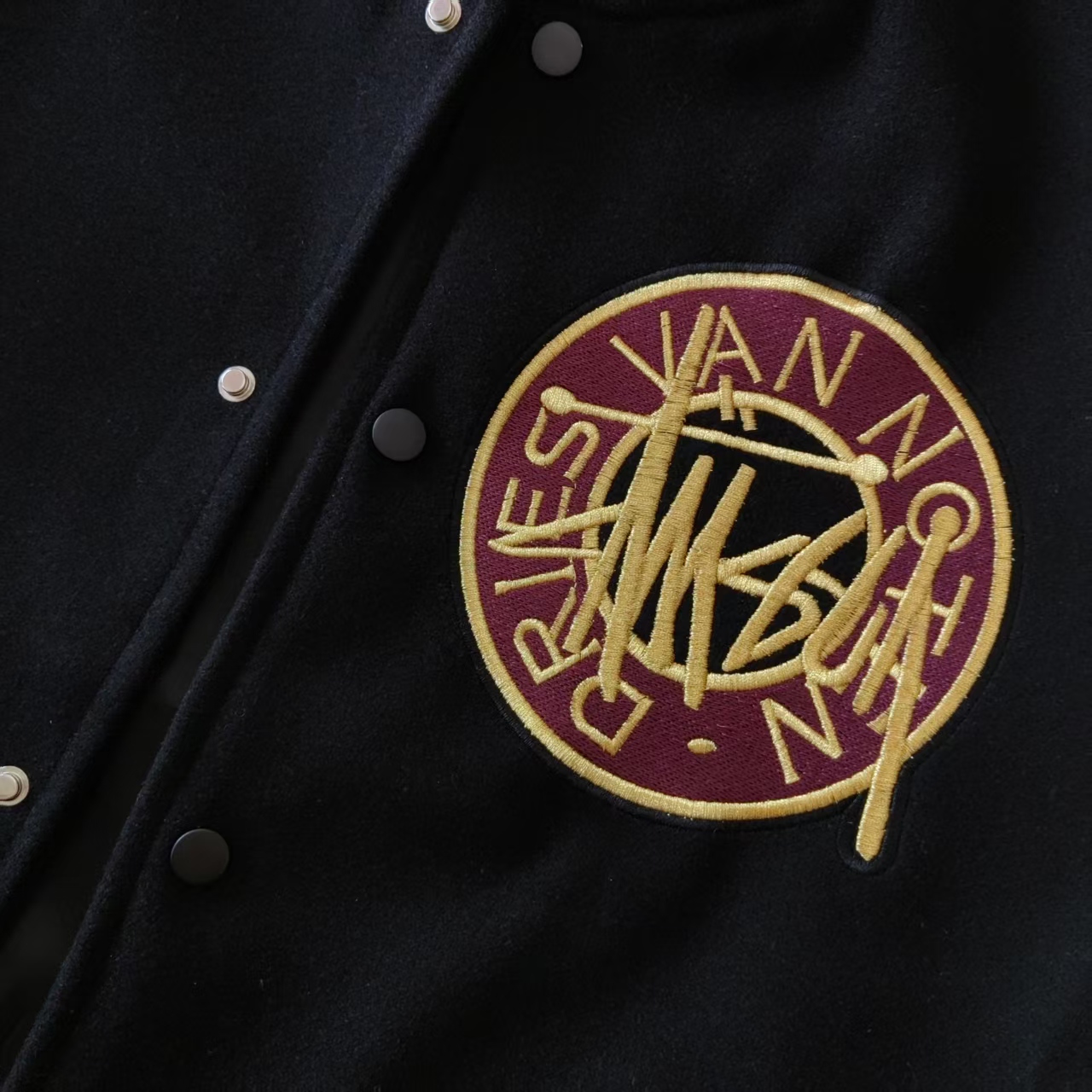 斯图西 Dries Van Noten x Stussy 金太阳爆炸单品棒球服夹克