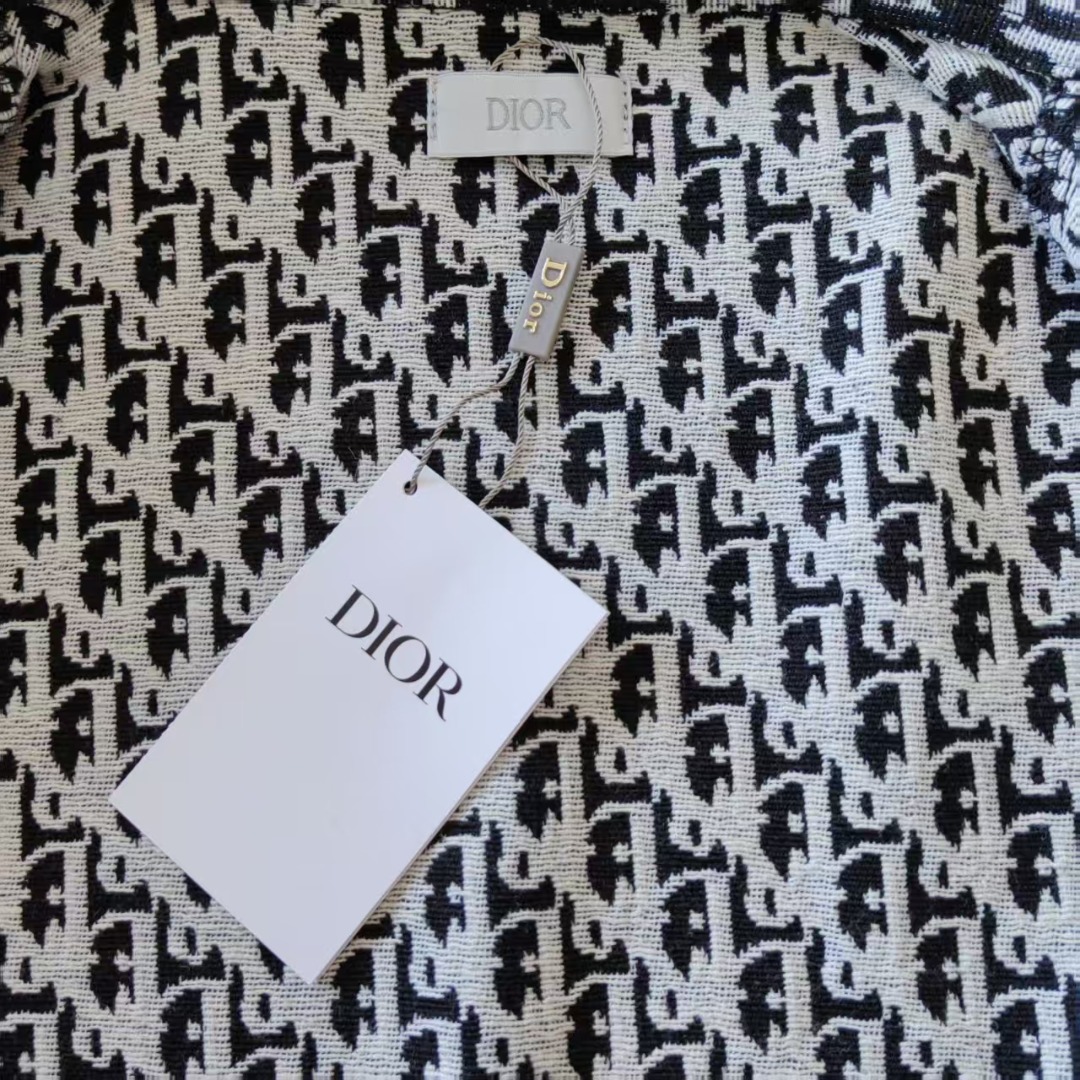 Dior/迪奥 经典logo满印提花衬衫牛仔情侣款休闲外套