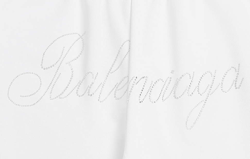 BALENCIAGA巴黎世家烫钻字母宽松纯棉毛圈短裤