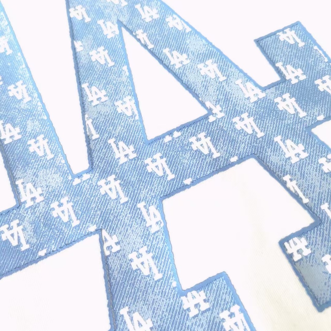 MLB 刺绣小标后背贴布logo字母T恤