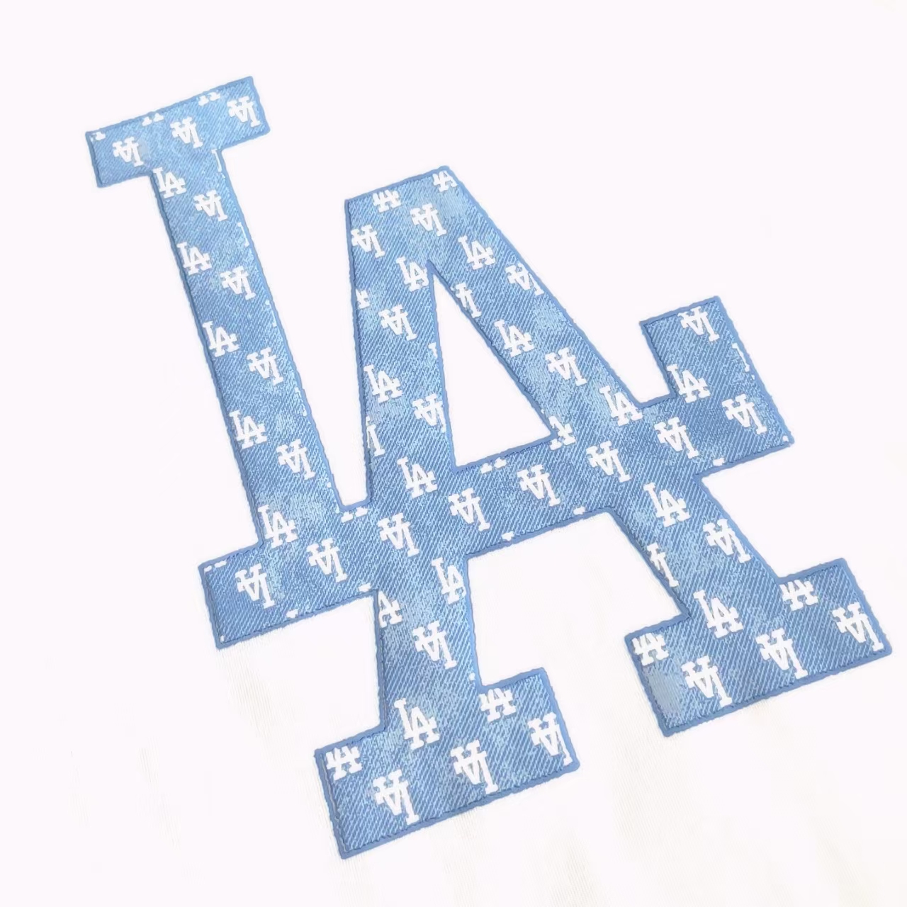 MLB 刺绣小标后背贴布logo字母T恤