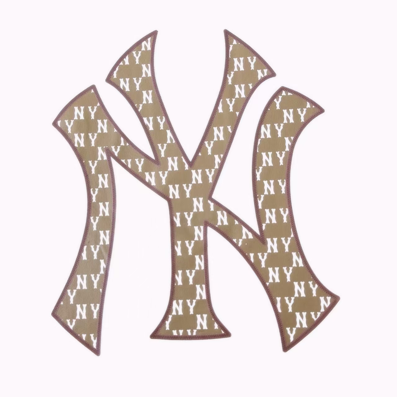 MLB 金色刺绣小标后背印花logo字母T恤